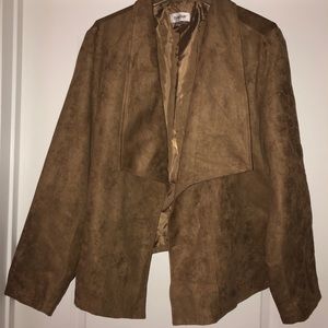 Lightweight faux suede jacket